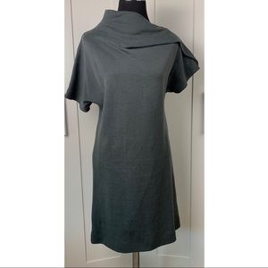 Forest green Asymmetrical dress !